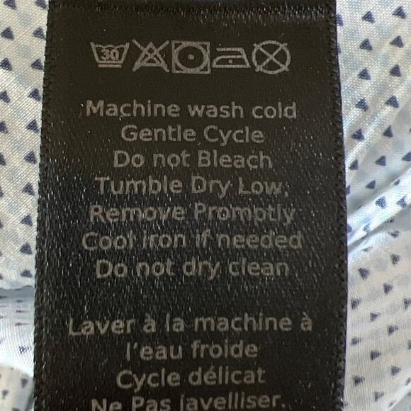 John Varvatos Mens Button Up Dress Shirt 100% Cotton Regular Fit 16.5 32/33 - Picture 9 of 9